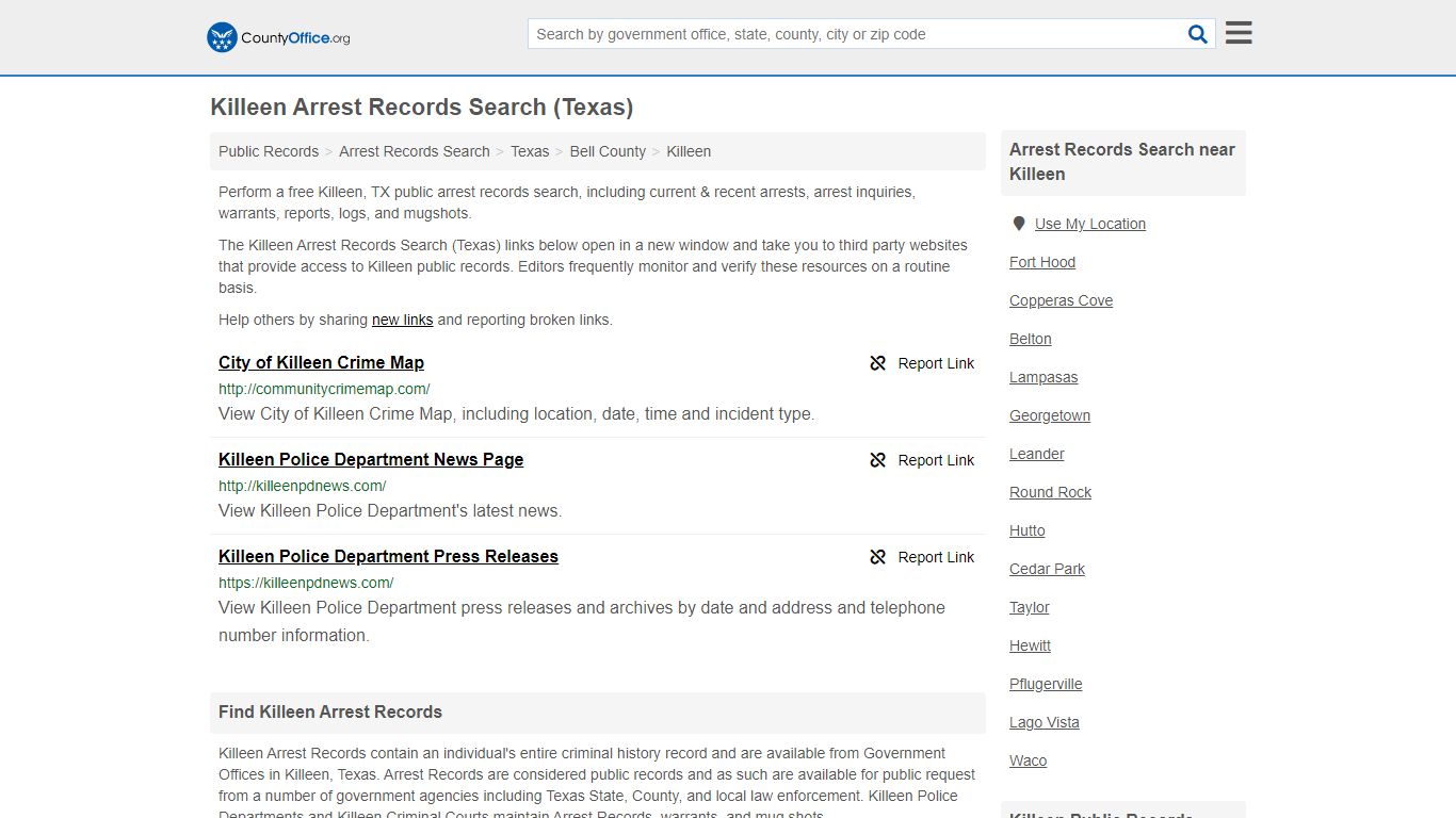 Arrest Records Search - Killeen, TX (Arrests & Mugshots)